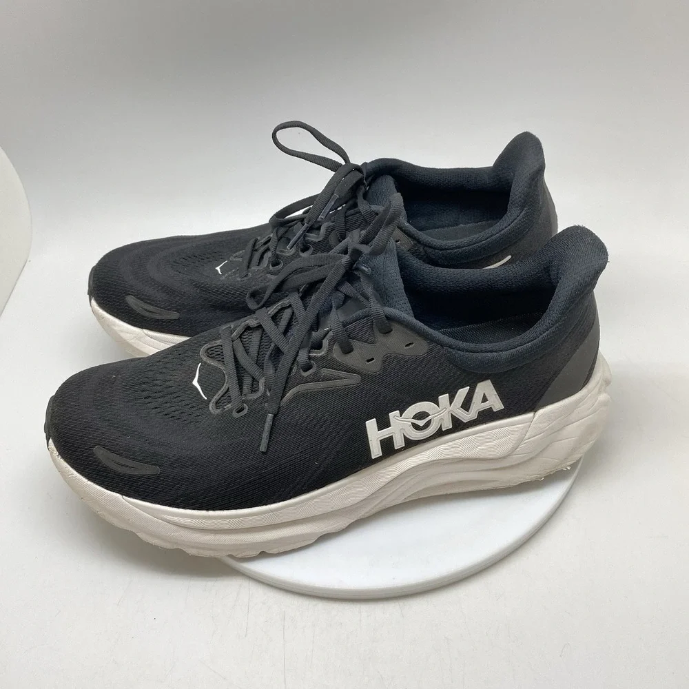 Hoka One One Sneakers Mens 12 D Arahi 8 1168690 BWHT Black Running Gym Shoes